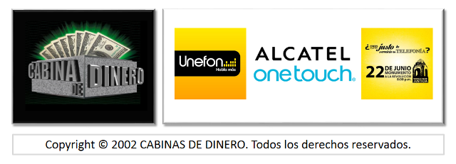 cabinas de billetes, unefon