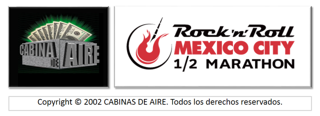 cabina de aire para concursos, Rock'n'Roll 1/2 MARATHON MEXICO CITY