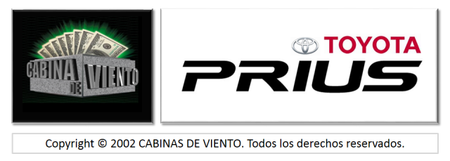 cabinas de viento, TOYOTA PRIUS