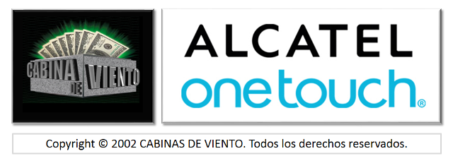 cabinas de viento, cabina de billetes, ALCATEL onetouch