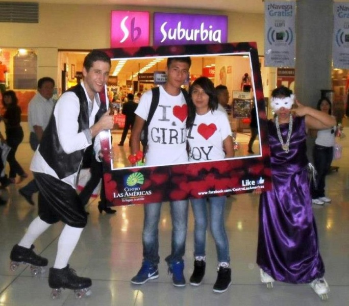 agencia btl, patinadores del amor, plazas comerciales