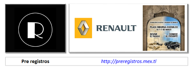pre registro de eventos, RENAULT FRERES 2013