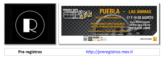 pre registro de eventos, RENAULT DAYS
